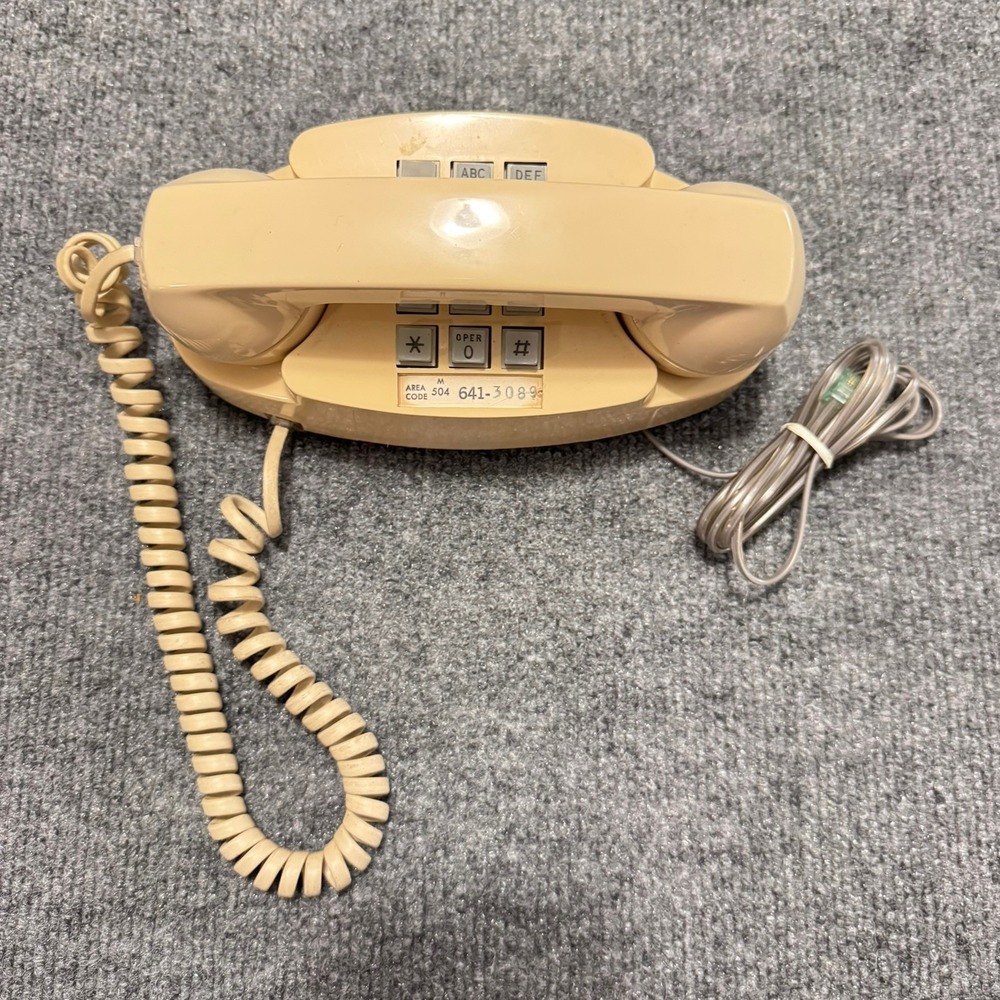 Vintage Western Electric, 2702 Princess Touch Tone Wall Phone - Beige